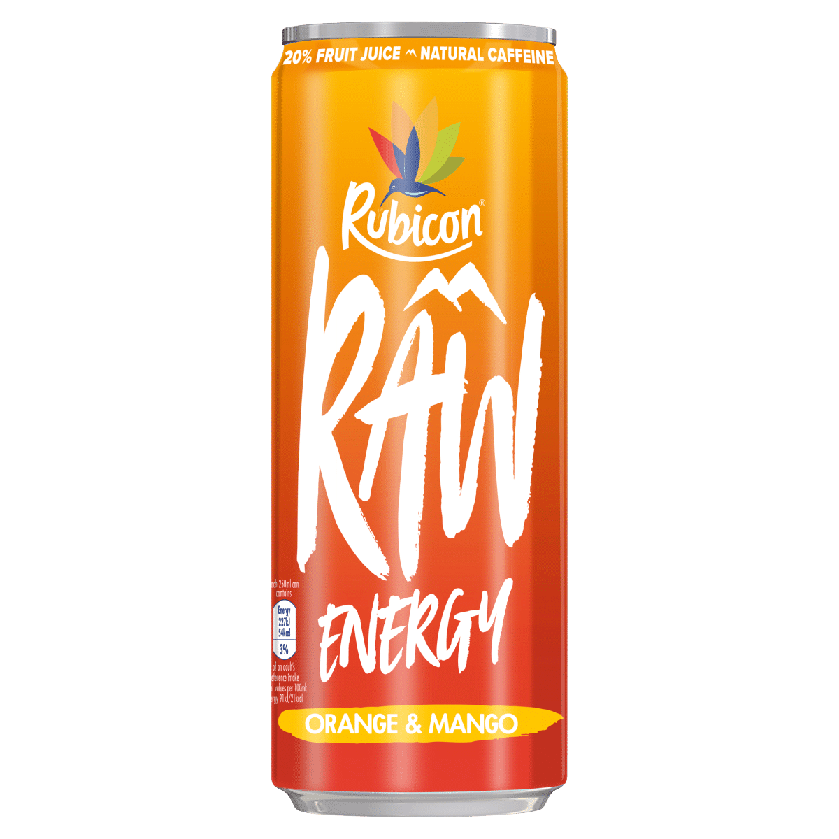 Rubicon Raw Energy Orange & Mango 250ml