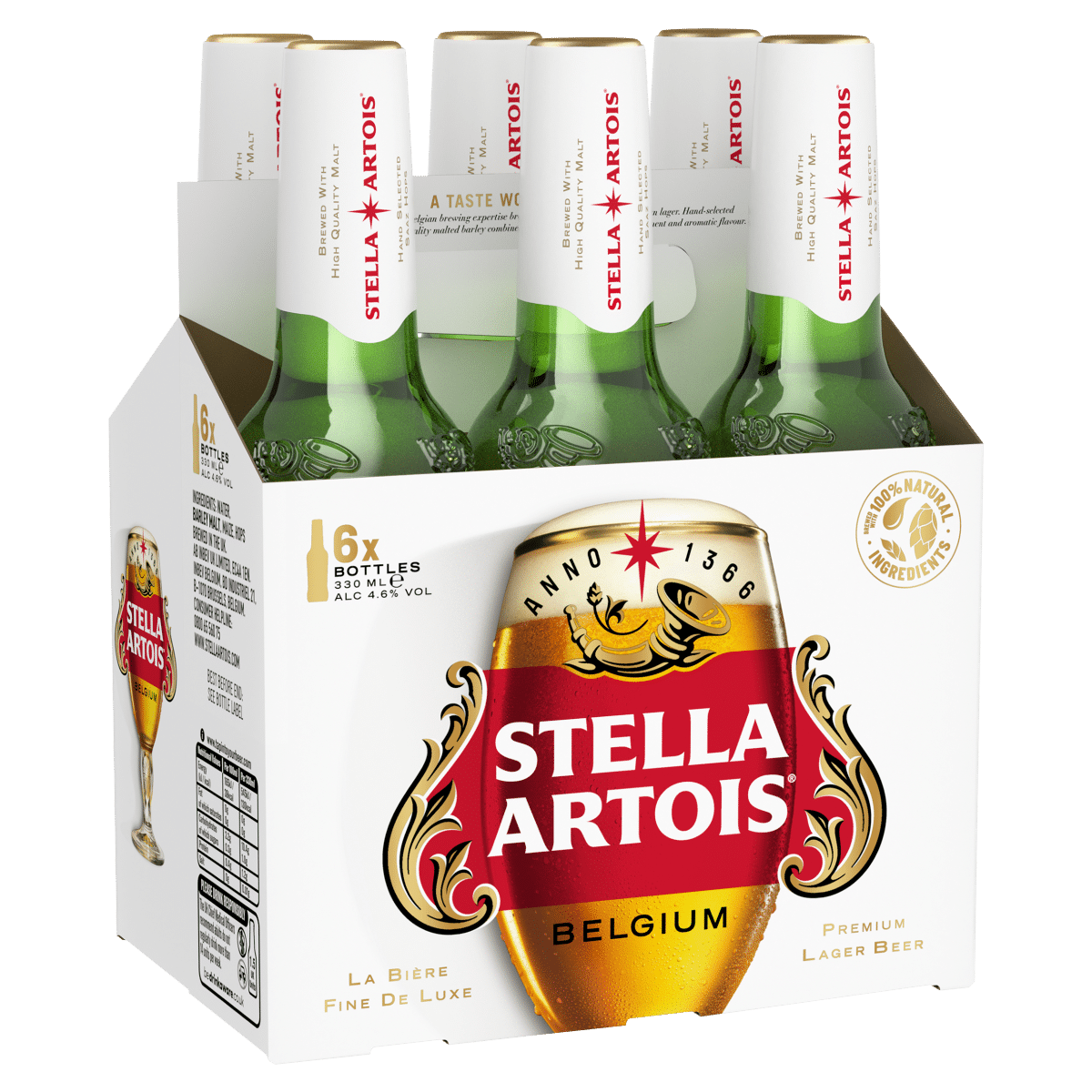 Stella Artois Belgium Premium Lager Beer 6 x 330ml