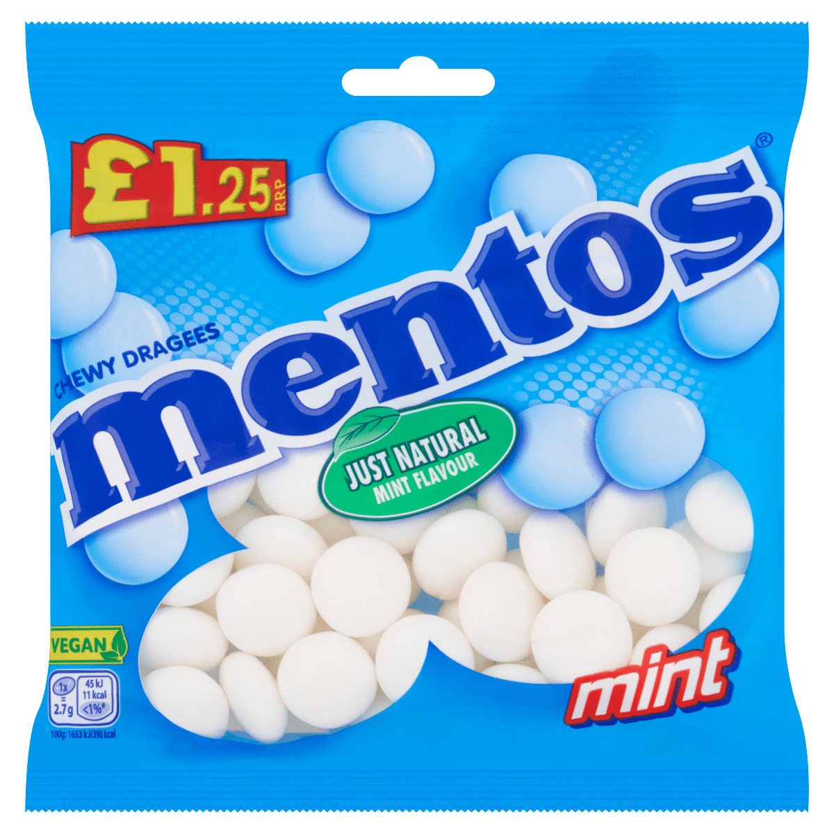 Mentos Chewy Dragees Mint Flavour 135g