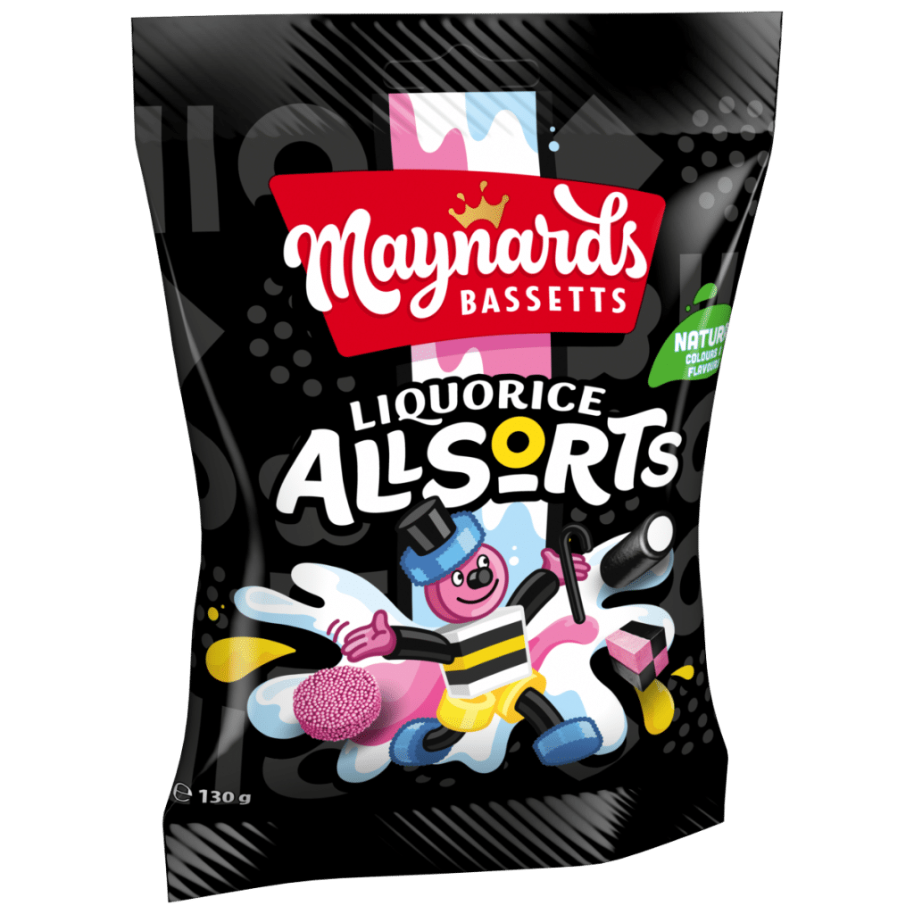 Maynards Bassetts Liquorice Allsorts Sweets Sharing Bag 130g