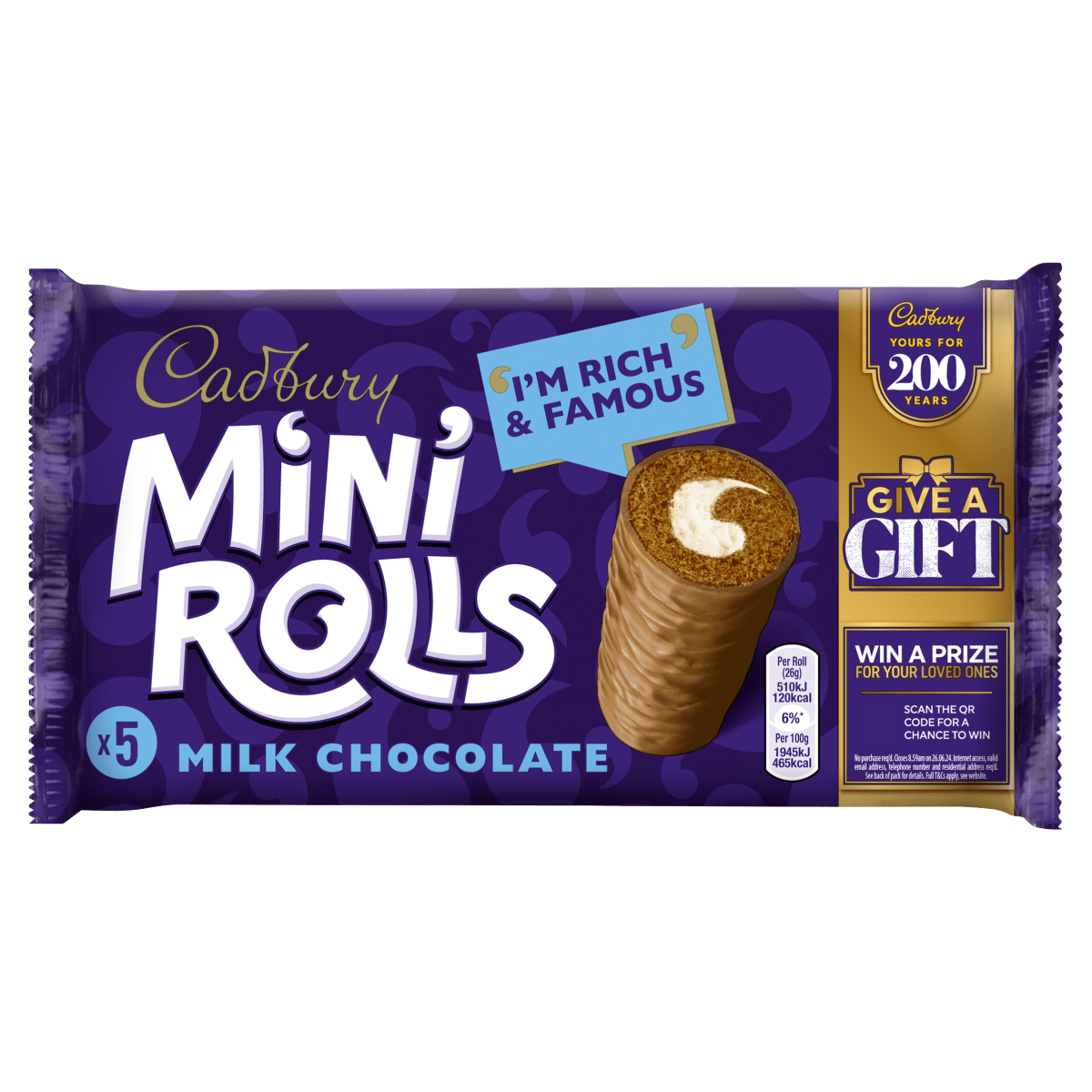 Cadbury 5 Milk Chocolate Mini Rolls