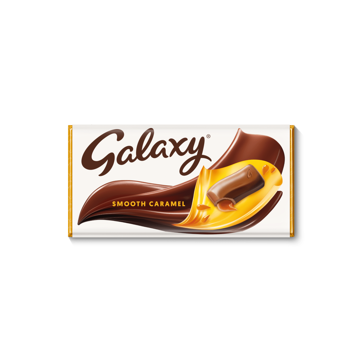 Galaxy Smooth Caramel & Milk Chocolate Block Bar Vegetarian 135g
