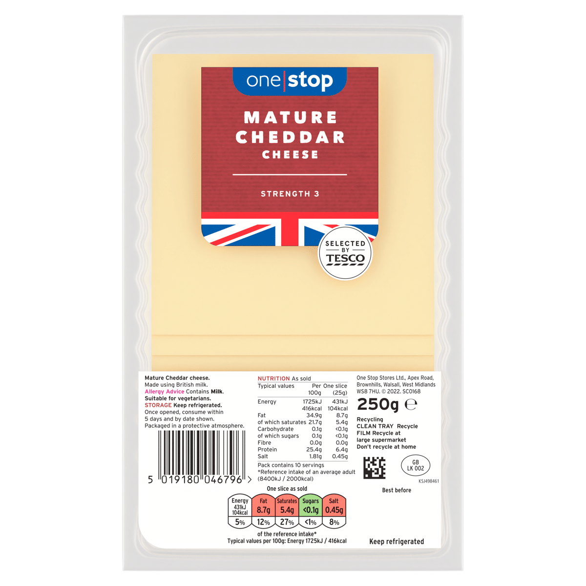 One Stop Mature Cheddar Cheese 250g