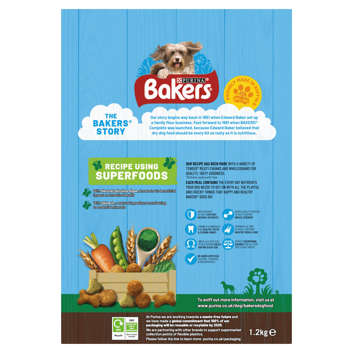 Bakers Adult with Tasty Beef & Country Vegetables 1.2kg