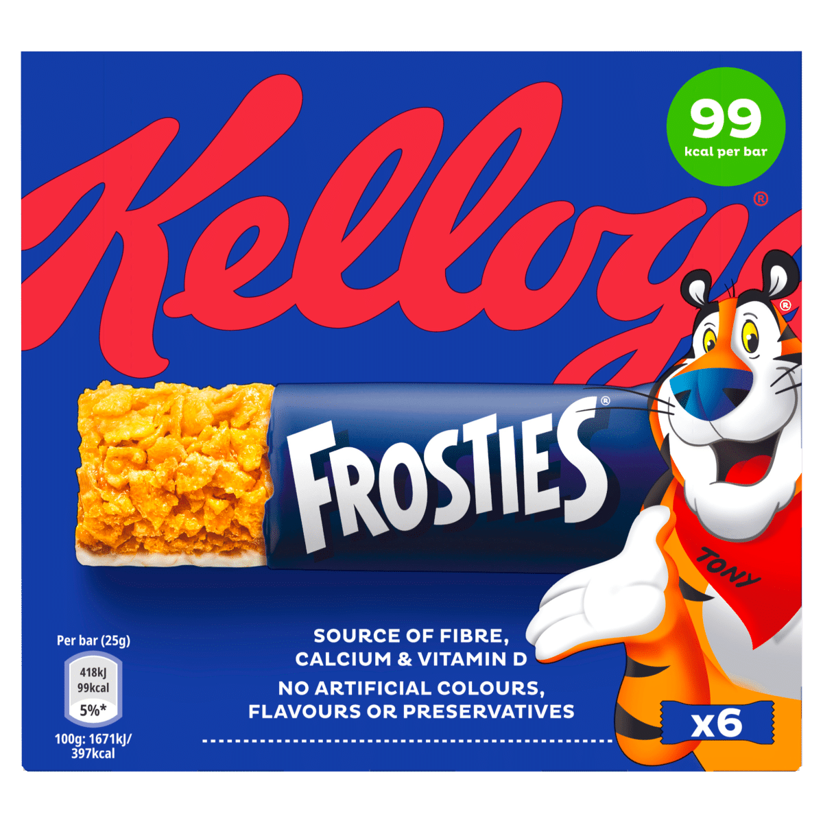 Kellogg’s Frosties Cereal Bars 6 x 25g (150g)