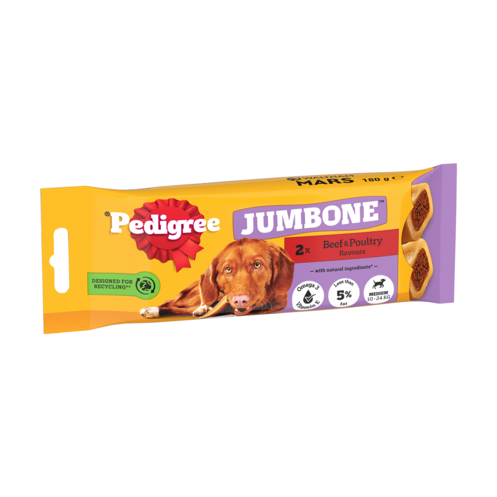 PEDIGREE JUMBONE Medium Dog Treats Beef and Poultry 2 Chews