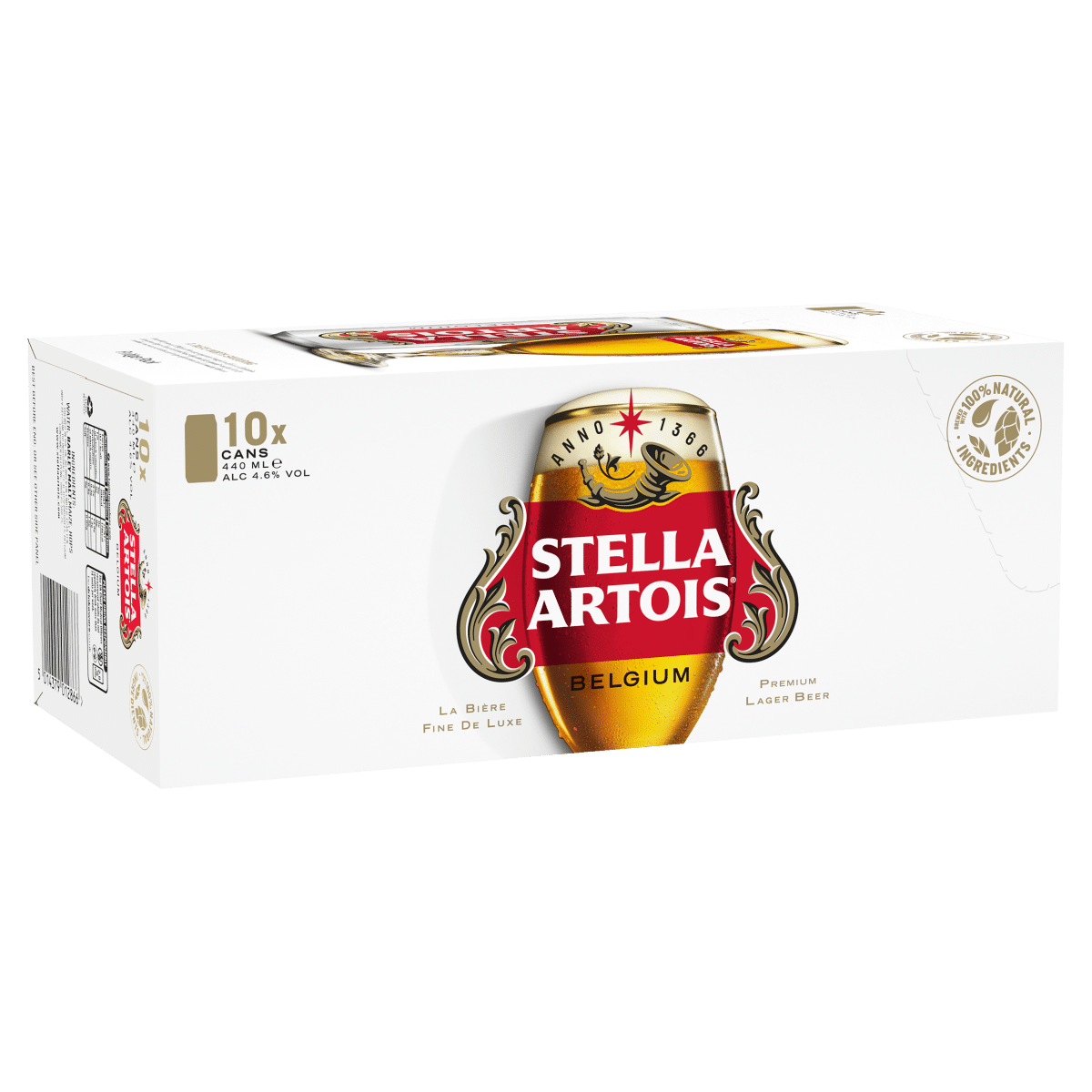 Stella Artois Belgium Premium Lager Beer Cans 10 x 440ml