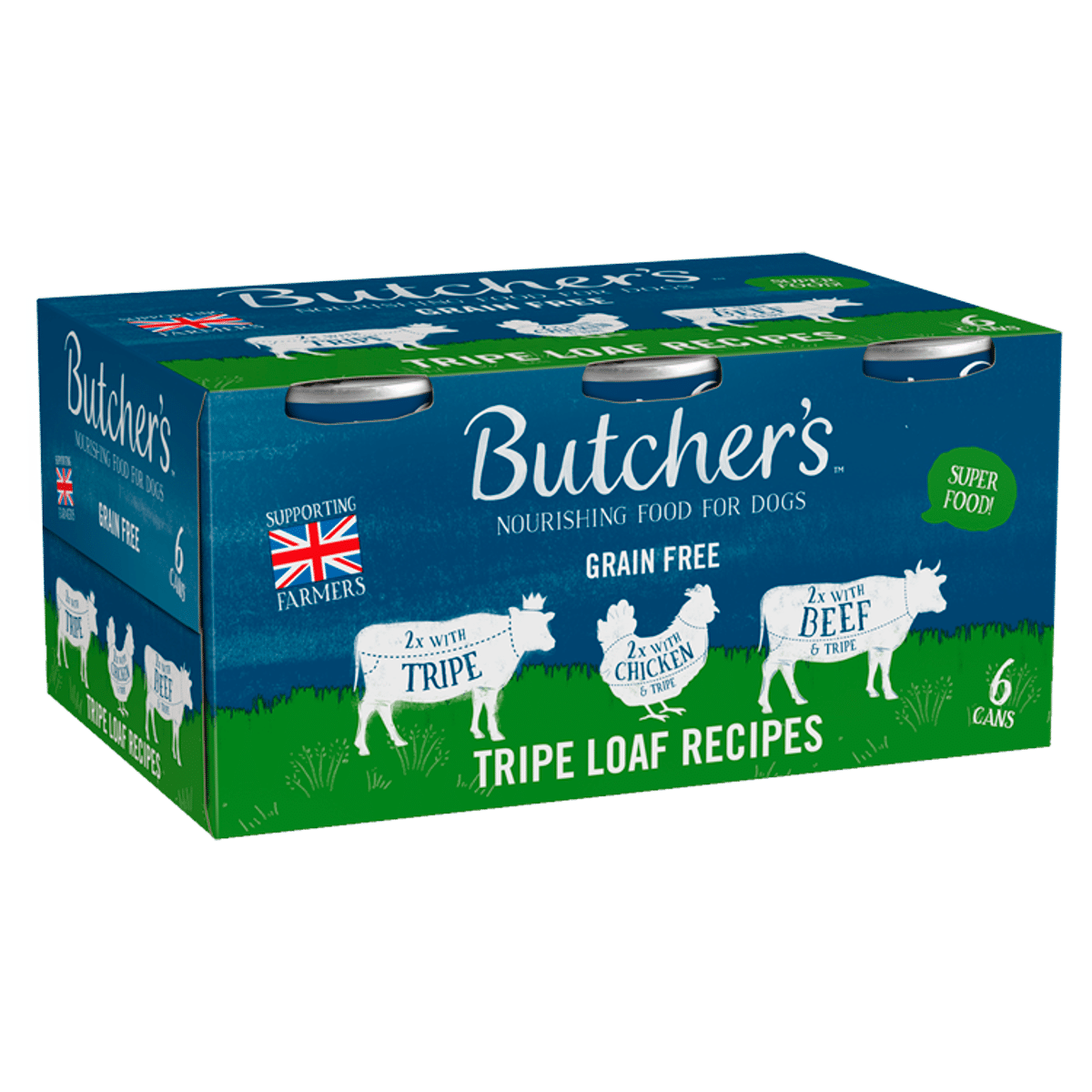 Butcher’s Tripe Loaf Recipes Wet Dog Food Tins 6 x 400g