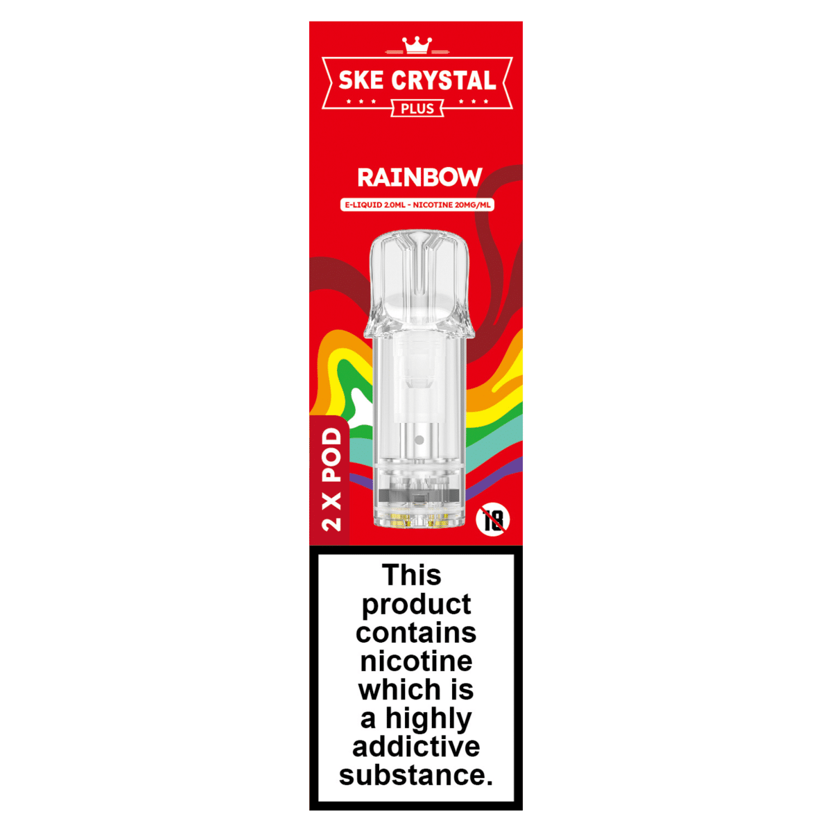 SKE Crystal Plus Rainbow 2 x Pod