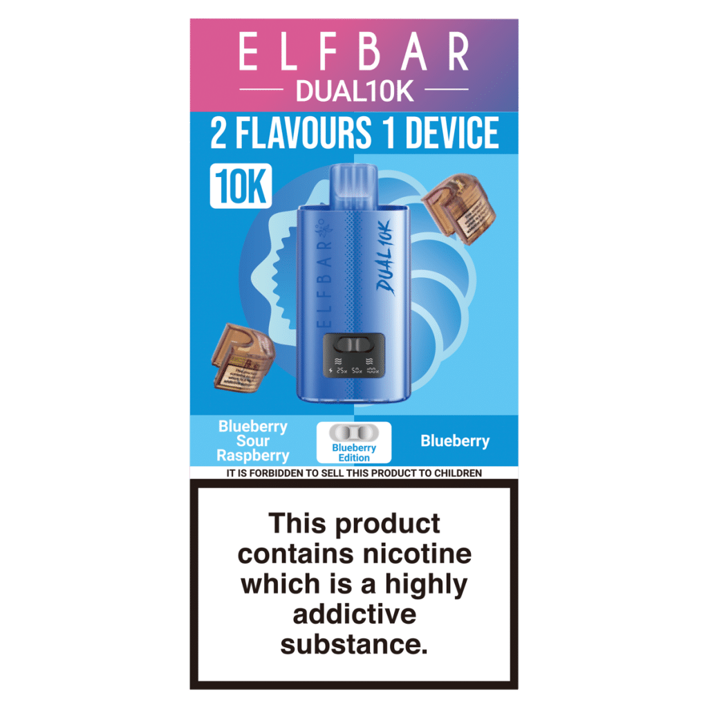 Elfbar Dual 10K 2 Flavours 1 Device Blueberry Edition