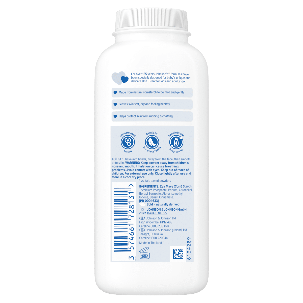 Johnson’s Baby Powder Natural Cornstarch 200g