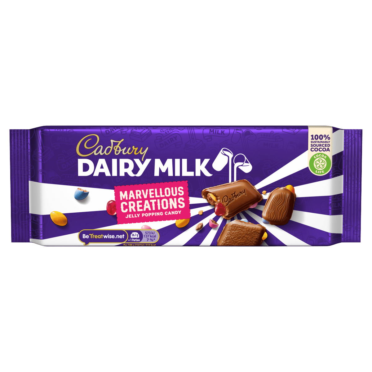 Cadbury Dairy Milk Marvellous Creations Jelly Popping Candy 160g