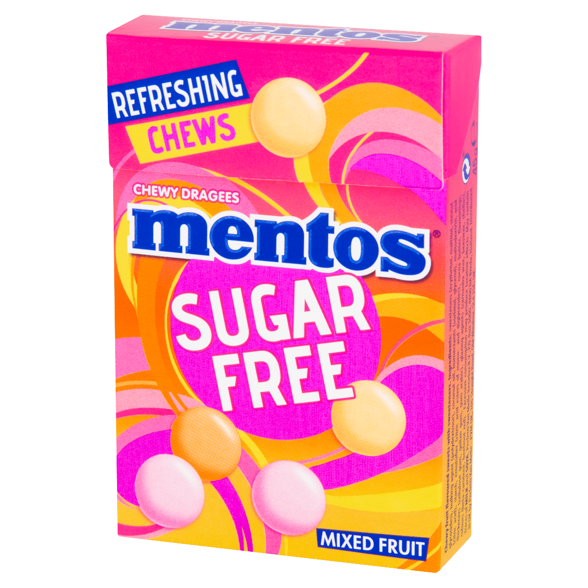 Mentos Chewy Dragees Sugar Free Mixed Fruit 45g
