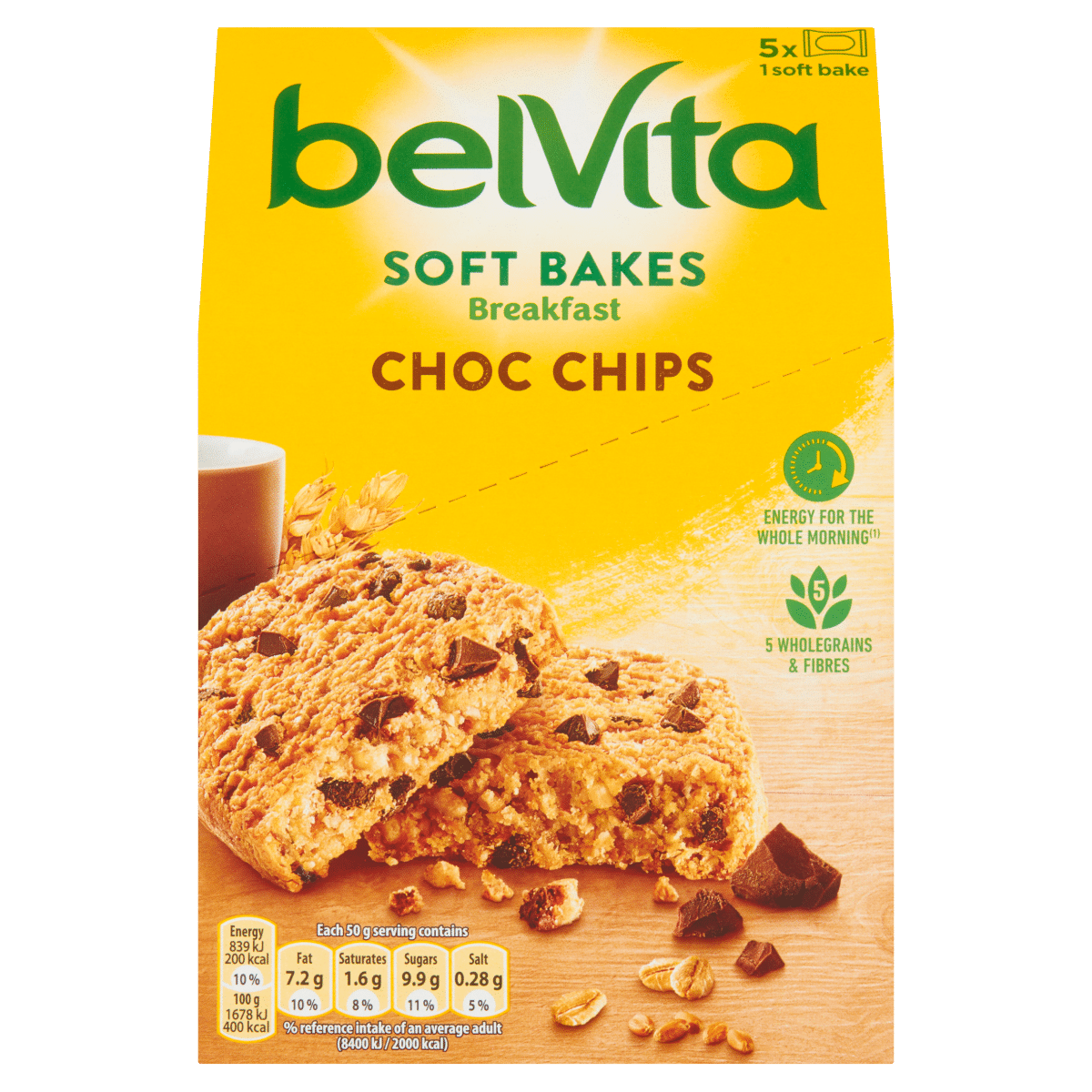 Belvita Breakfast Biscuits Soft Bakes Choc Chips 250g