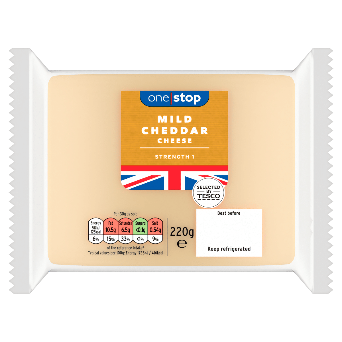 One Stop Mild Cheddar Cheese 220g