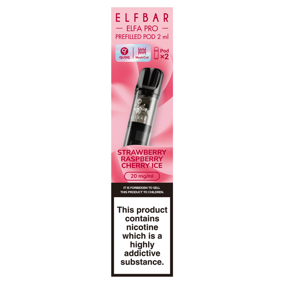 Elfbar Strawberry Raspberry Cherry Ice Prefilled Pod 20mg/ml