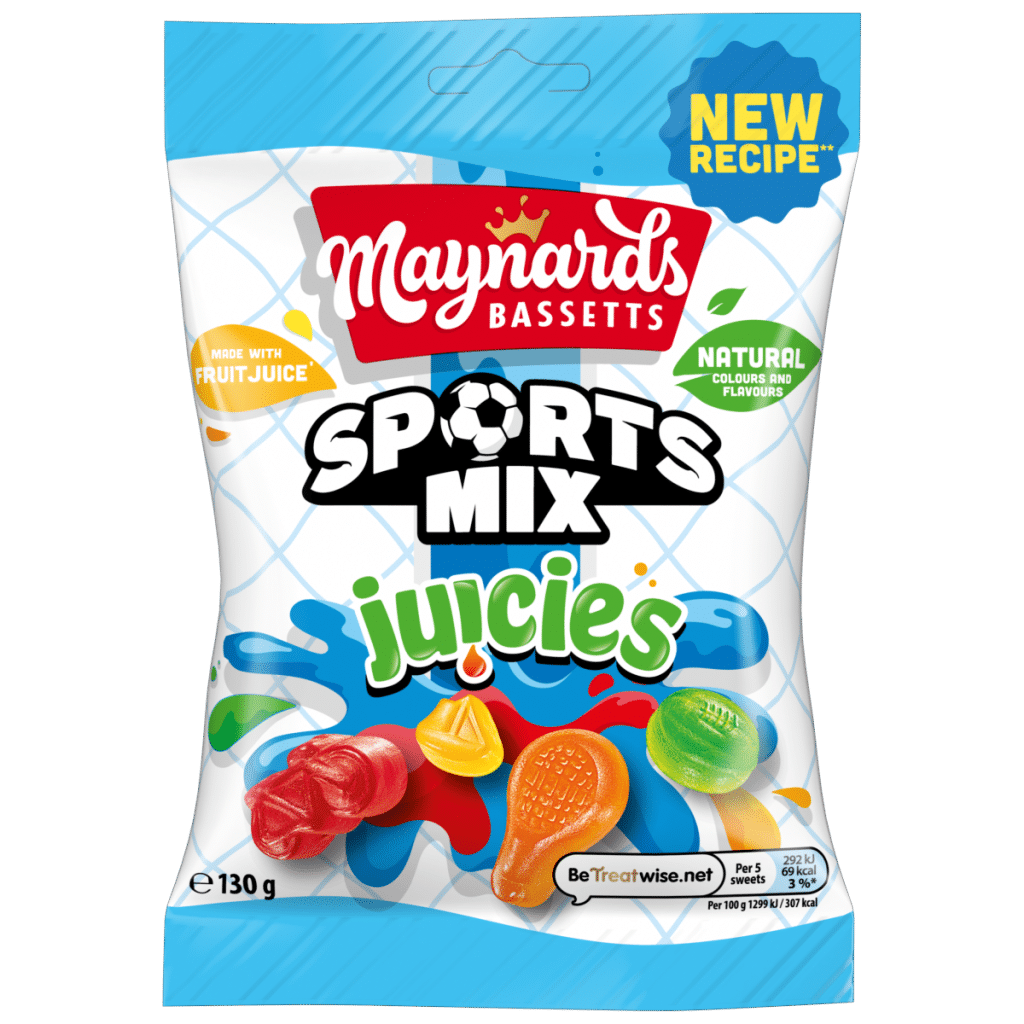 Maynards Bassetts Sports Mix Juicies Sweets Sharing Bag 130g
