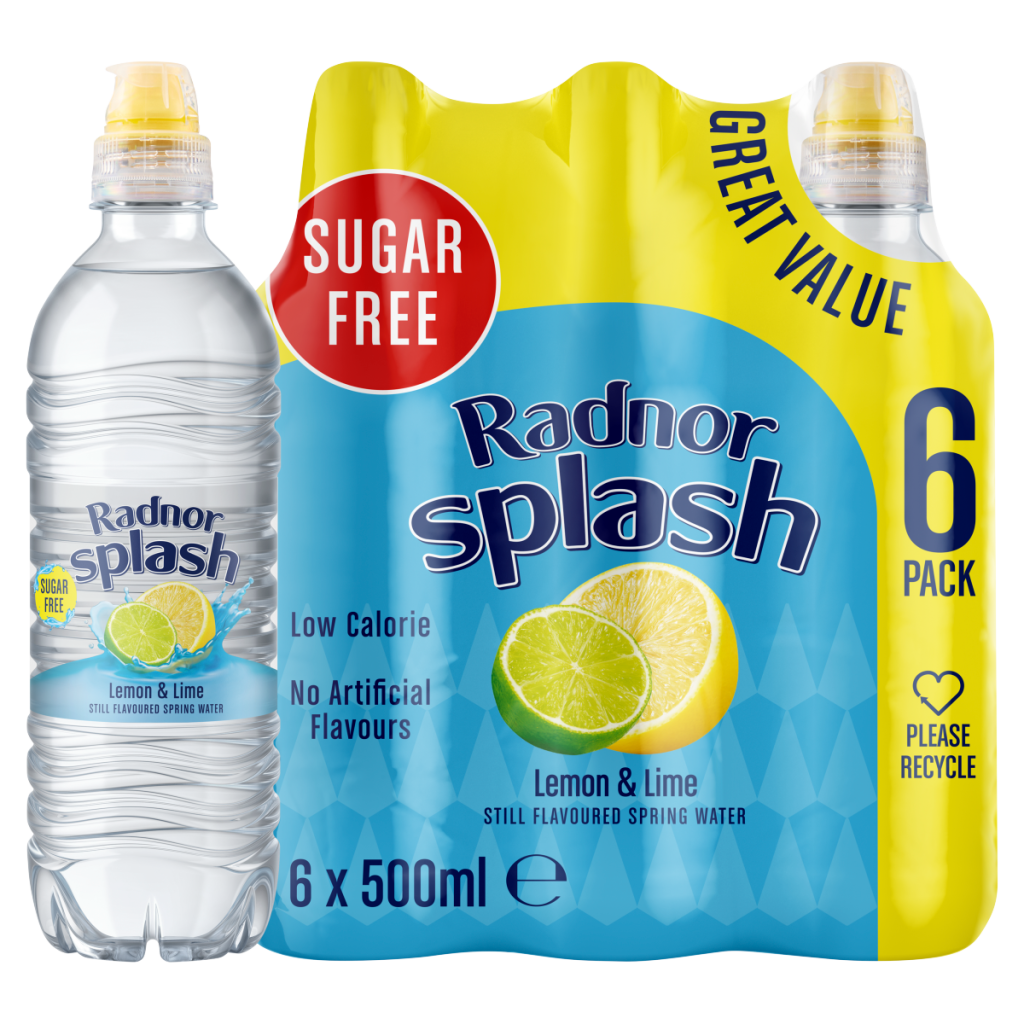 Radnor Splash Lemon & Lime Still Flavoured Spring Water 6 x 500ml