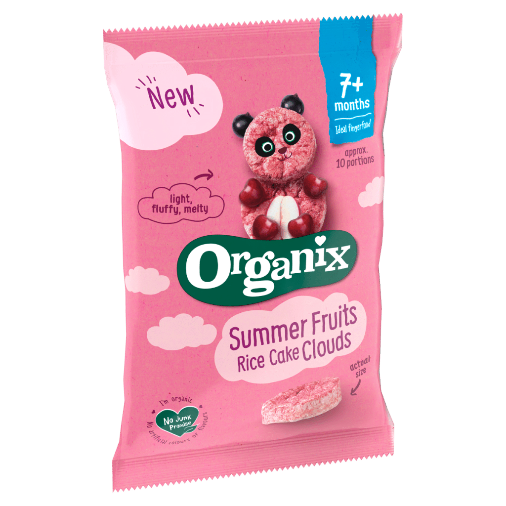 Organix Summer Fruits Rice Cake Clouds 7+ Months 40g