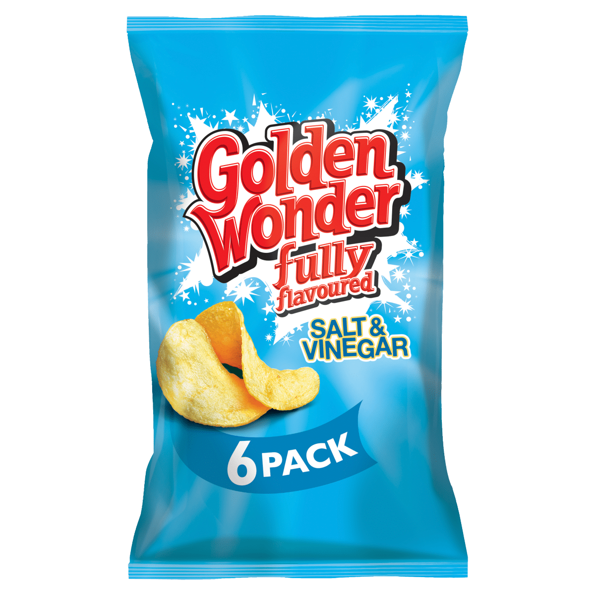 Golden Wonder Fully Flavoured Salt & Vinegar 6 x 25g