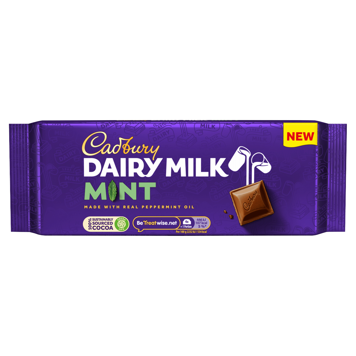 Cadbury Dairy Milk Mint Chocolate Bar 180g