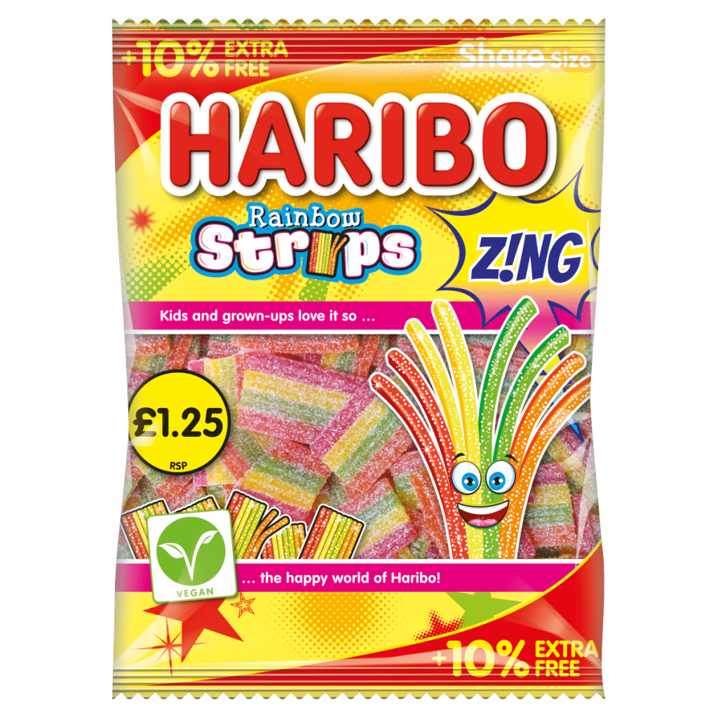 HARIBO Rainbow Strips Zing 143g