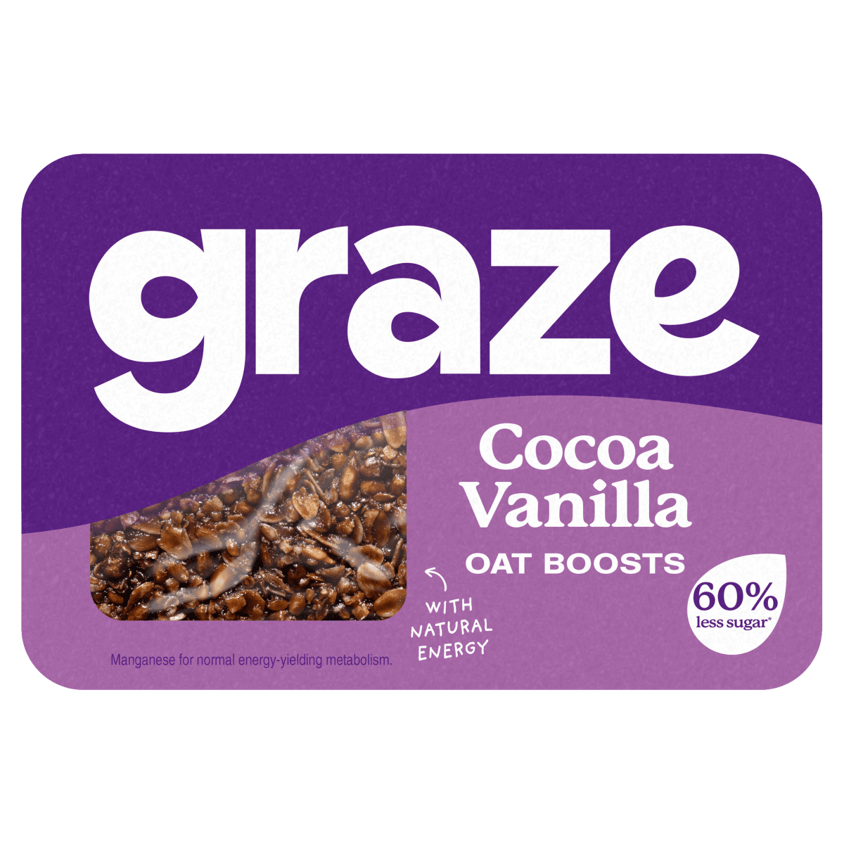 Graze 3 Flapjack Fingers Cocoa Vanilla Oat Boosts 50g