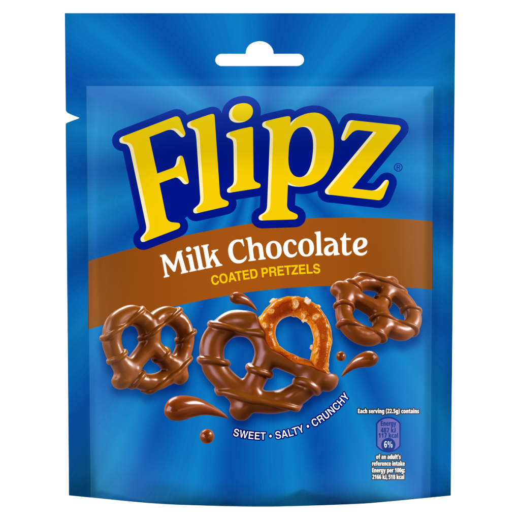 Flipz Milk Chocolate Coated Pretzels 90g