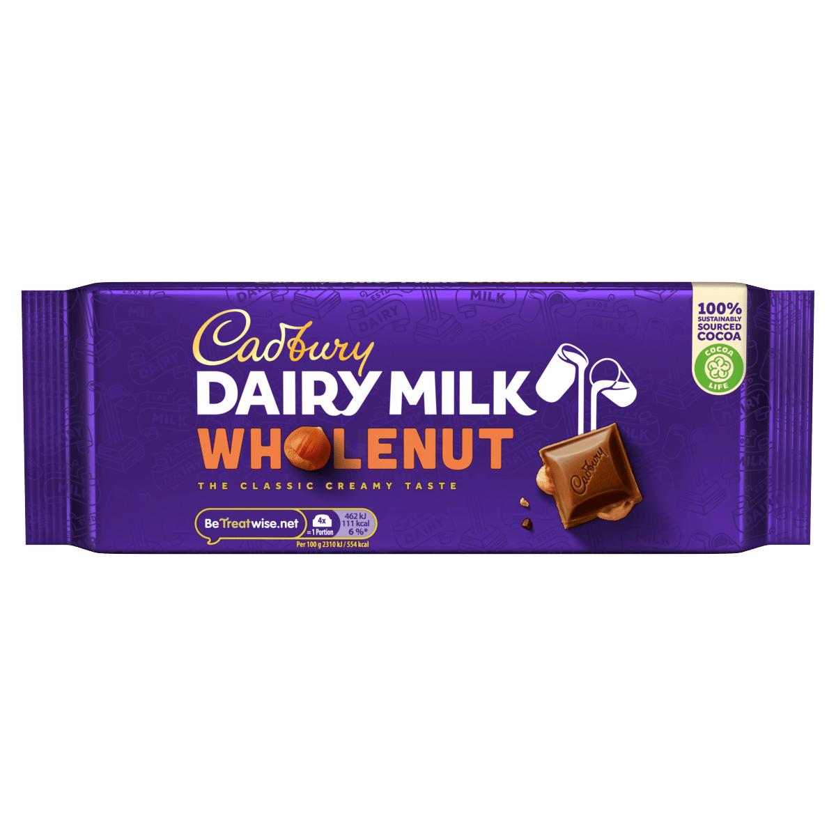 Cadbury Dairy Milk Wholenut Chocolate Bar 180g
