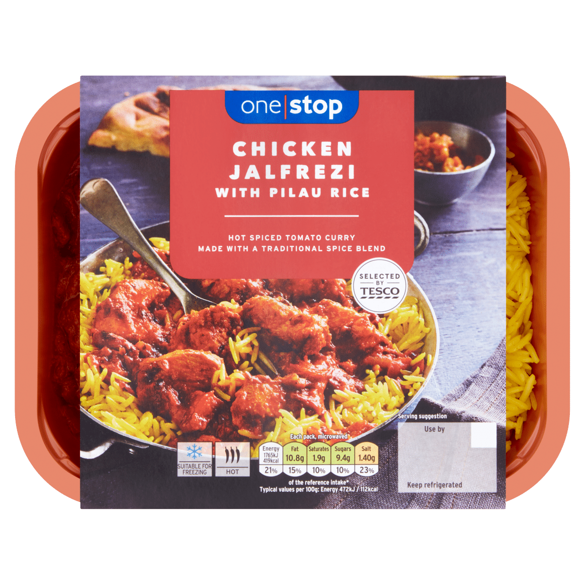 One Stop Chicken Jalfrezi with Pilau Rice 400g