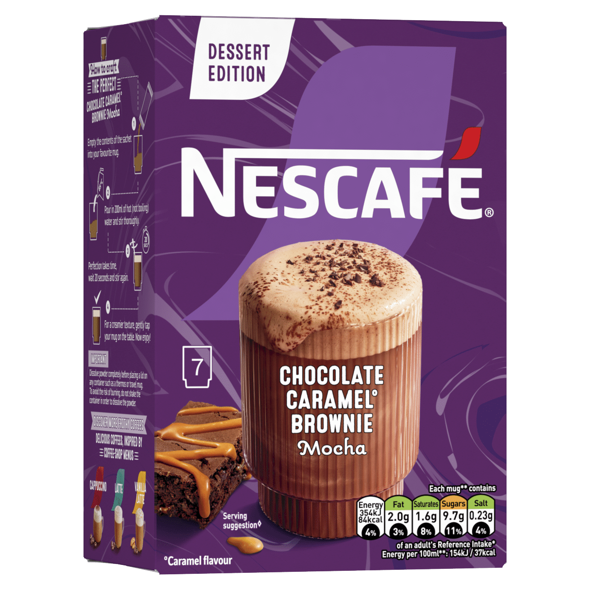 Nescafé Gold Dessert Edition Chocolate Caramel Brownie Mocha 7 x 21.4g (149.8g)