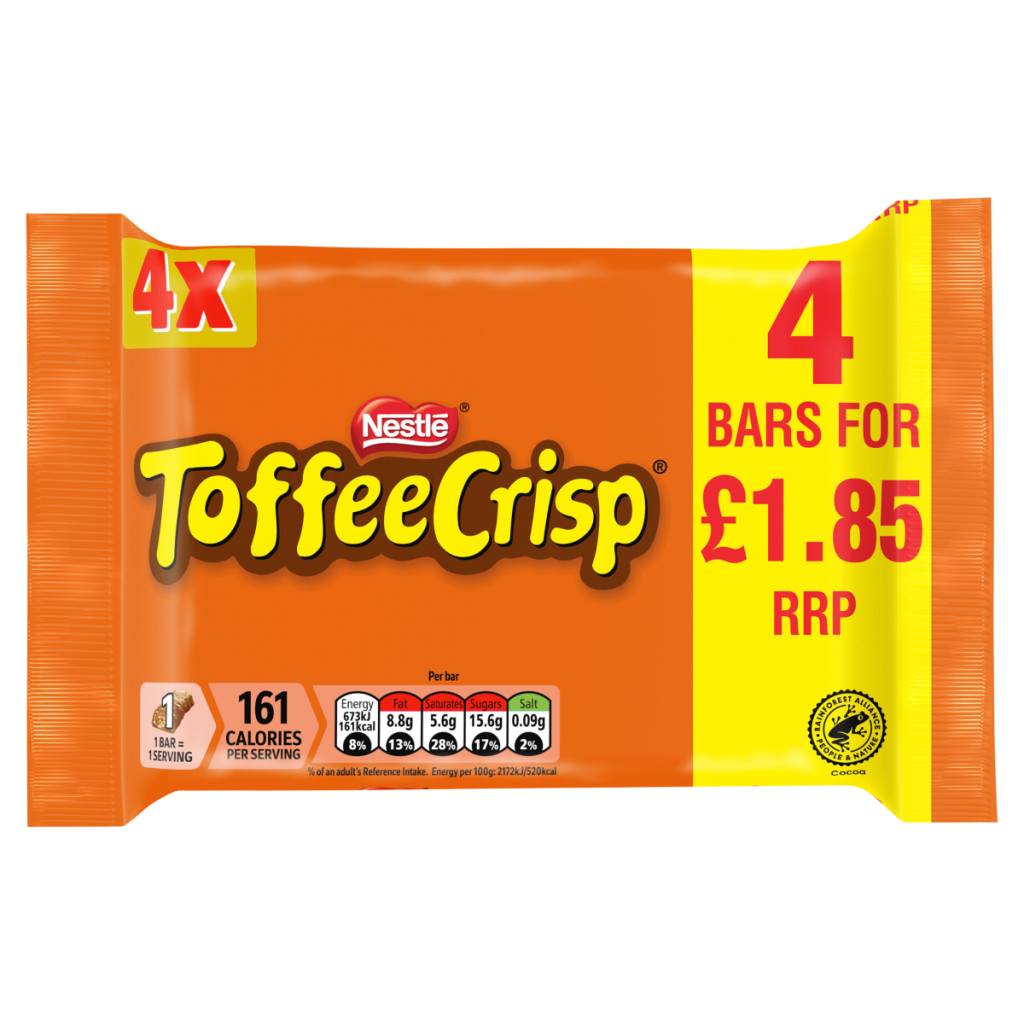 Toffee Crisp Bars 4 x 31g (124g)