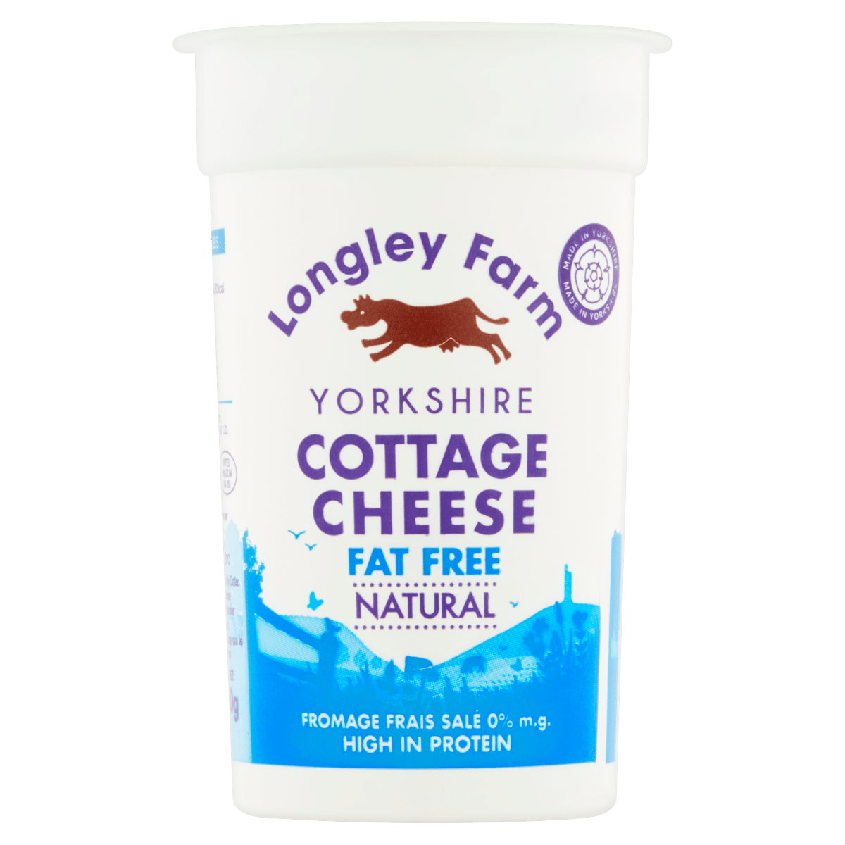 Longley Farm Yorkshire Fat Free Natural Cottage Cheese 250g