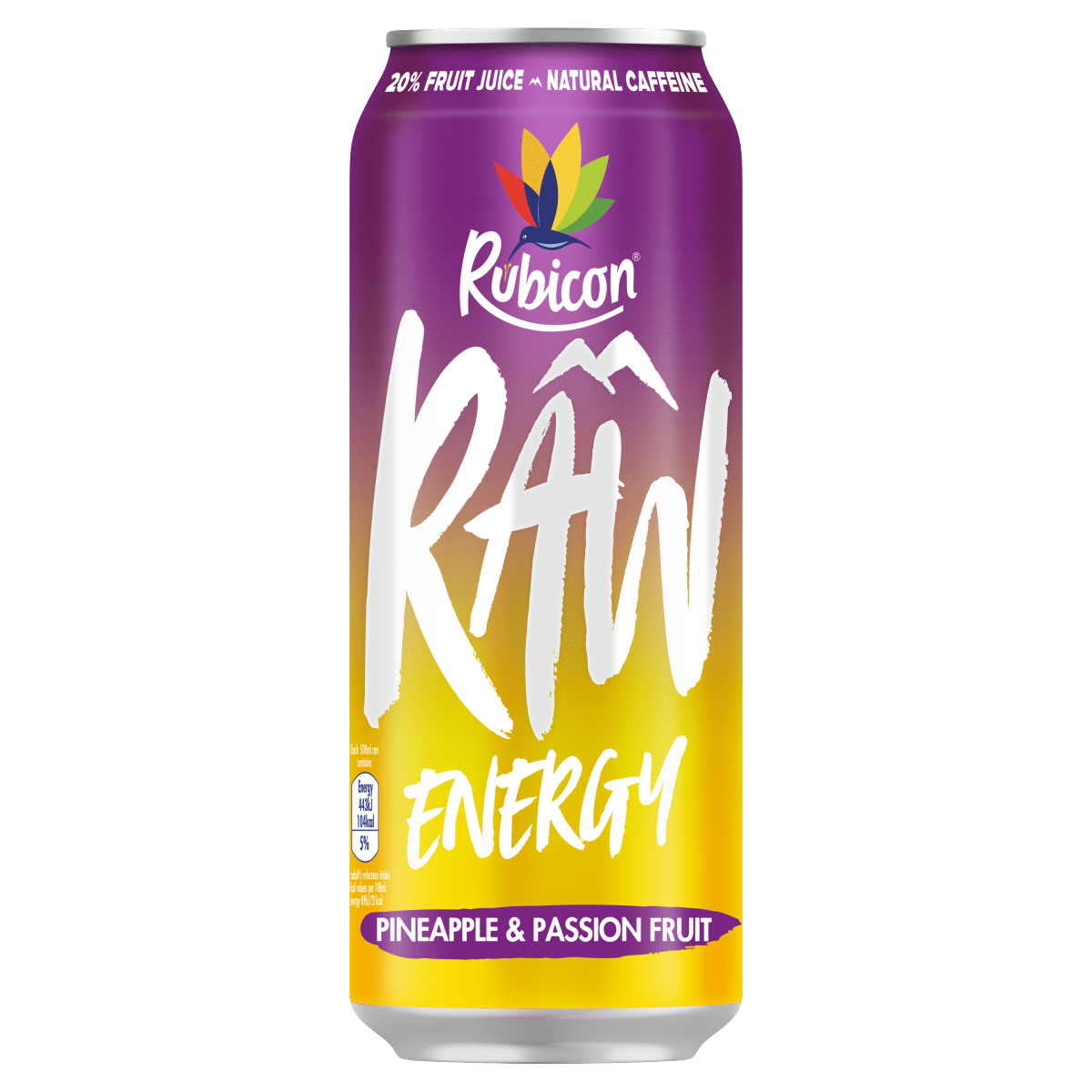 Rubicon Raw Energy Pineapple & Passion Fruit 500ml