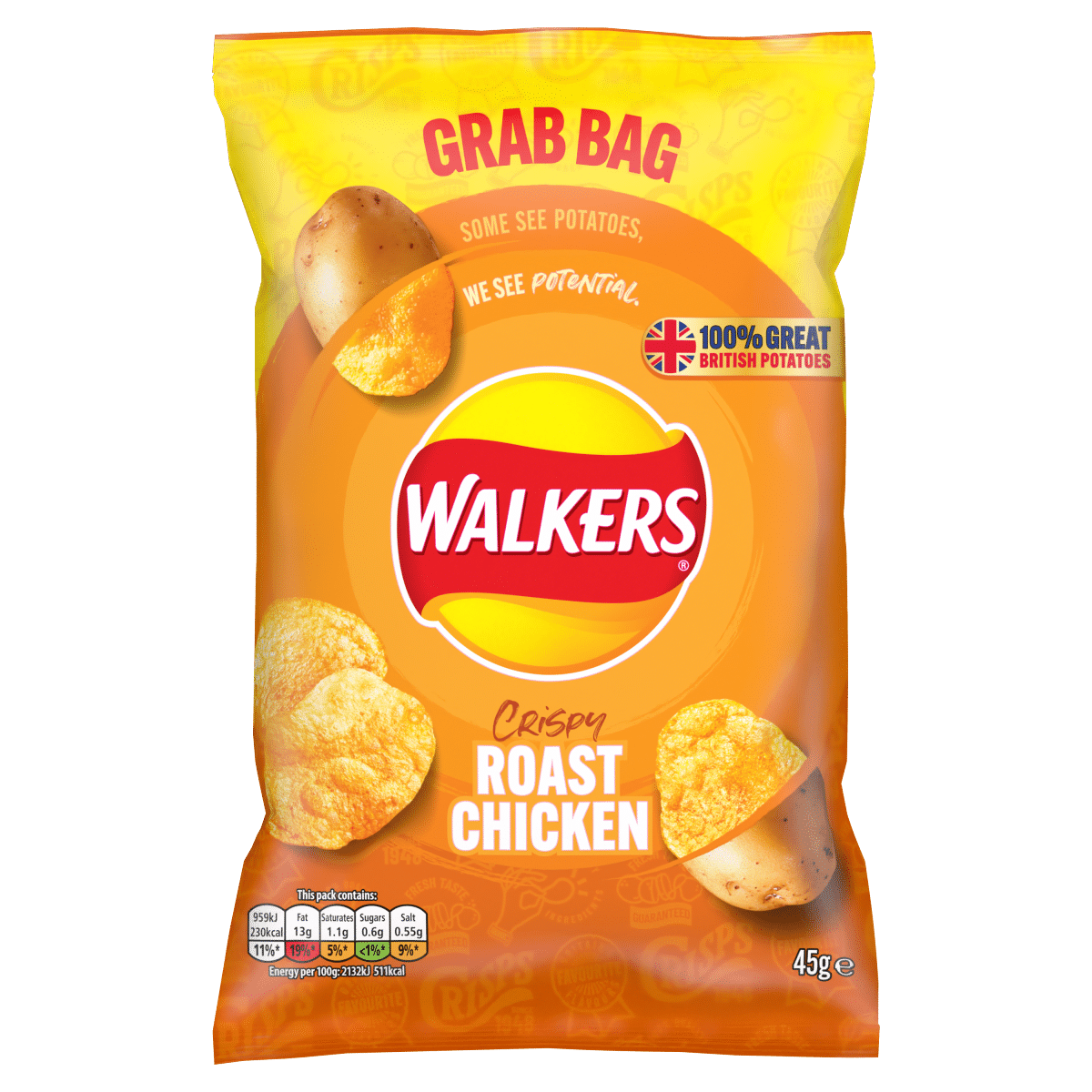 Walkers Roast Chicken Crisps 45g