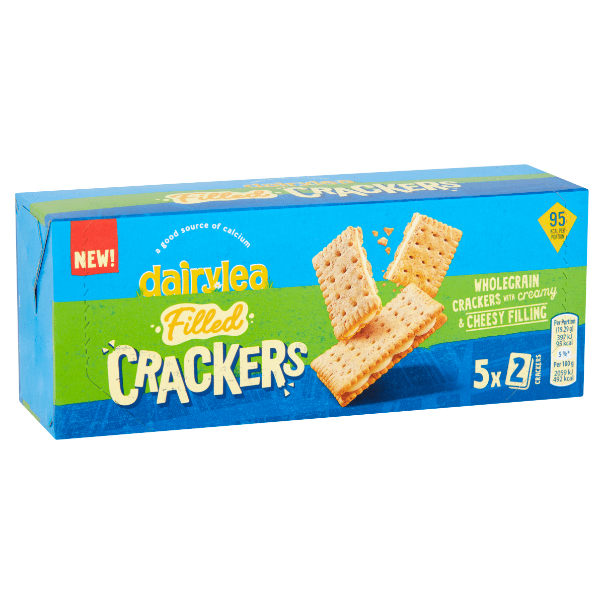 Dairylea Filled Crackers Cheesy Snack 5 pack 96.4g