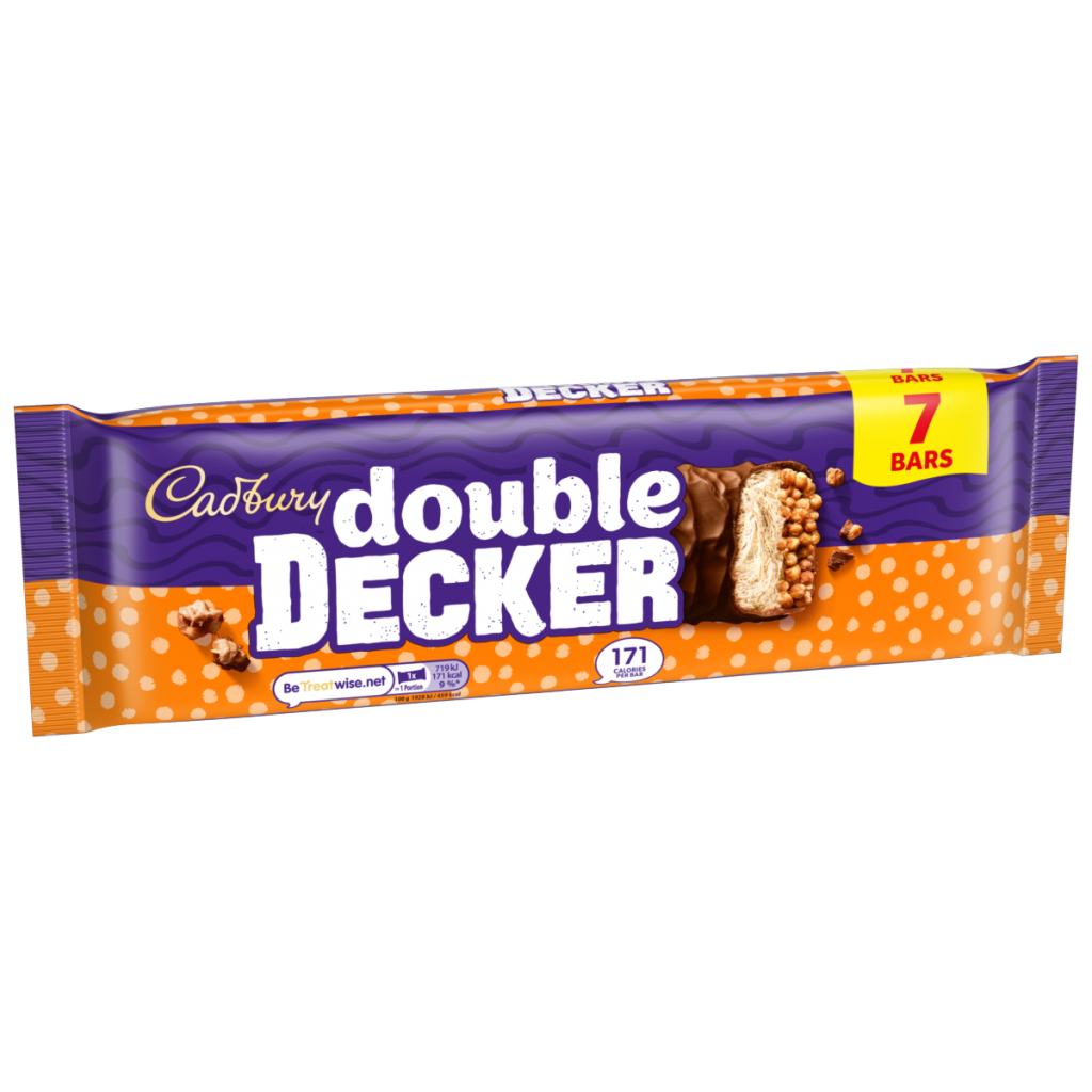 Cadbury Double Decker Chocolate Bar 7 Pack Multipack 261.1g (7 x 37.3g)