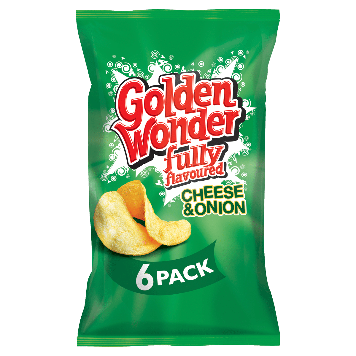 Golden Wonder Fully Flavoured Cheese & Onion 6 x 25g