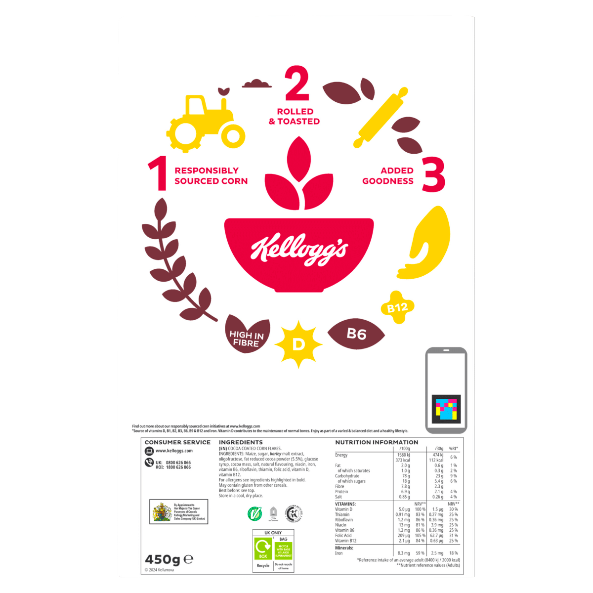 Kellogg’s Corn Flakes Chocolate Flavour 450g