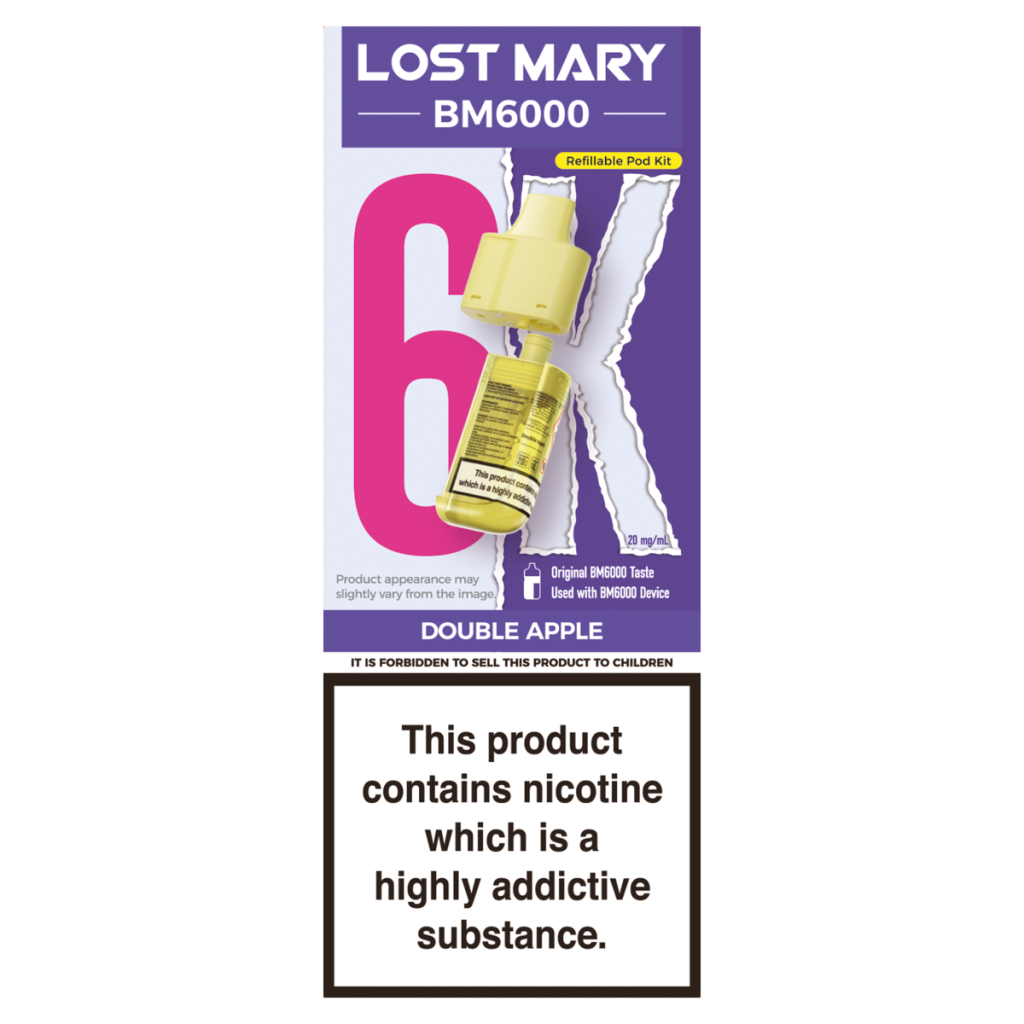 Lost Mary BM6000 Double Apple Refillable Pod Kit 20mg/ml