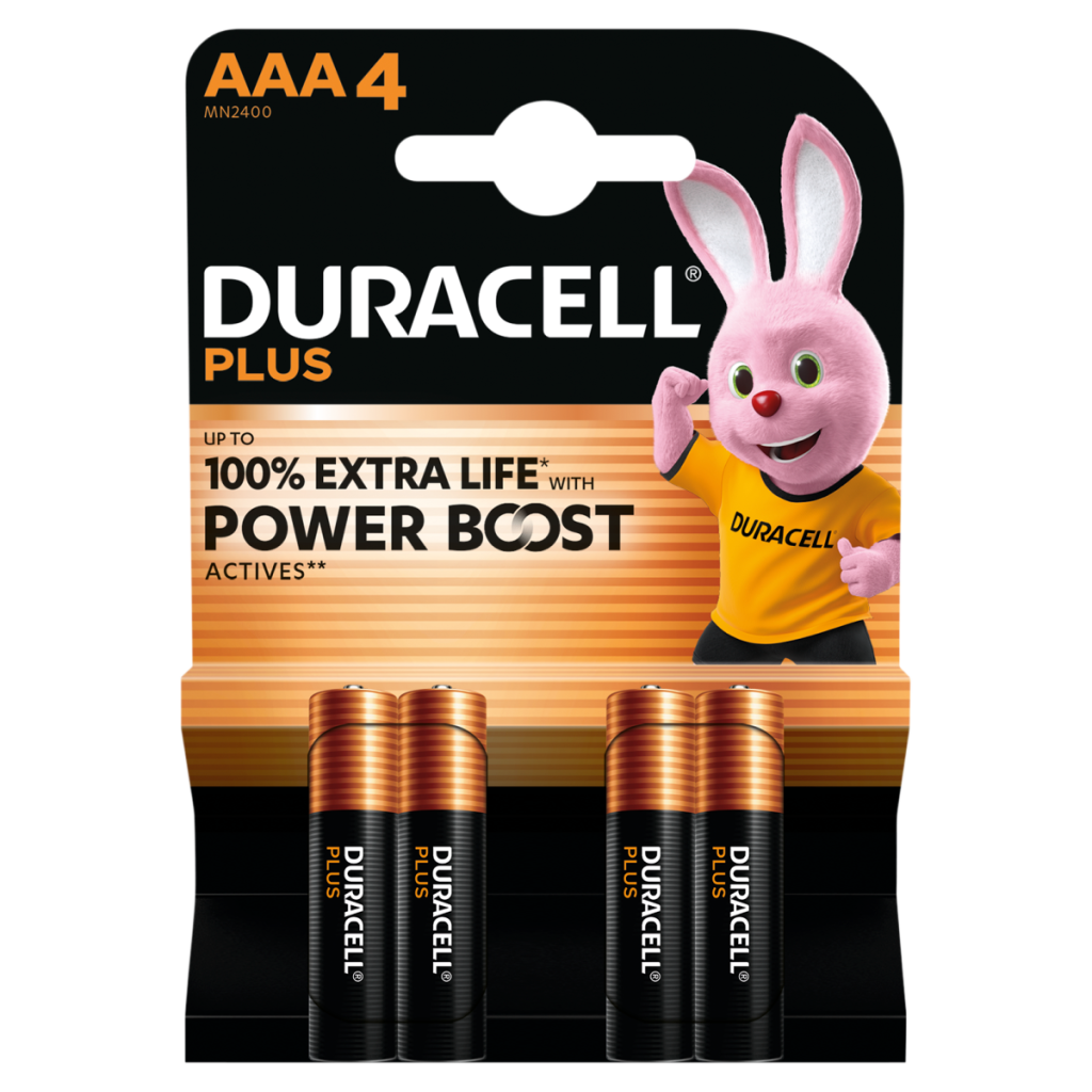 Duracell Plus AAA 4 Pack