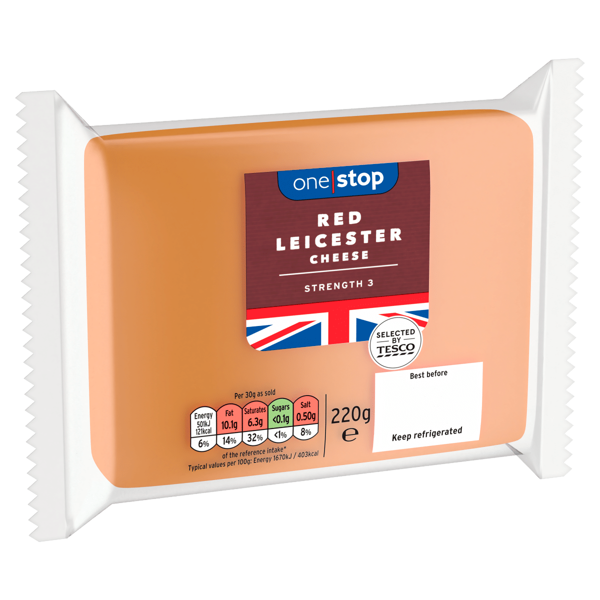 One Stop Red Leicester Cheese 220g