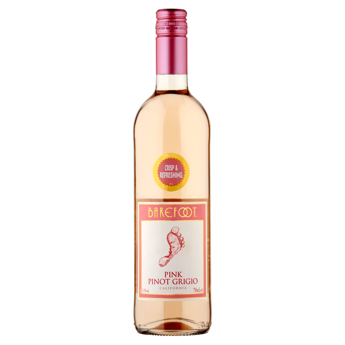 Barefoot Pink Pinot Grigio Rosé Wine 750ml