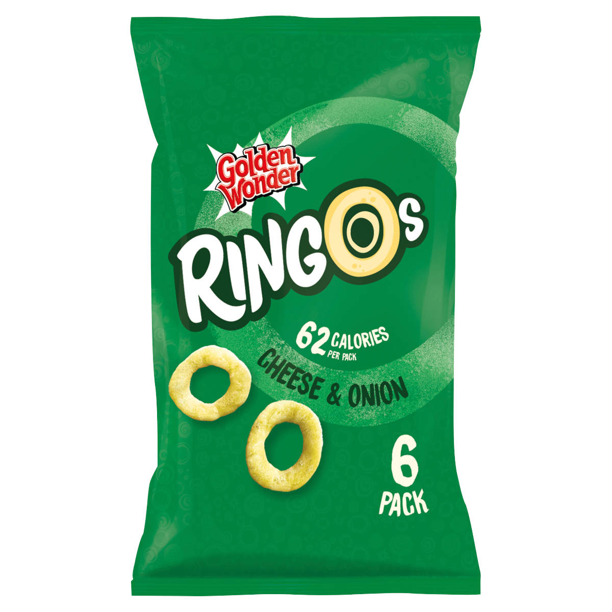 Golden Wonder Ringos Cheese & Onion 6 x 12.5g