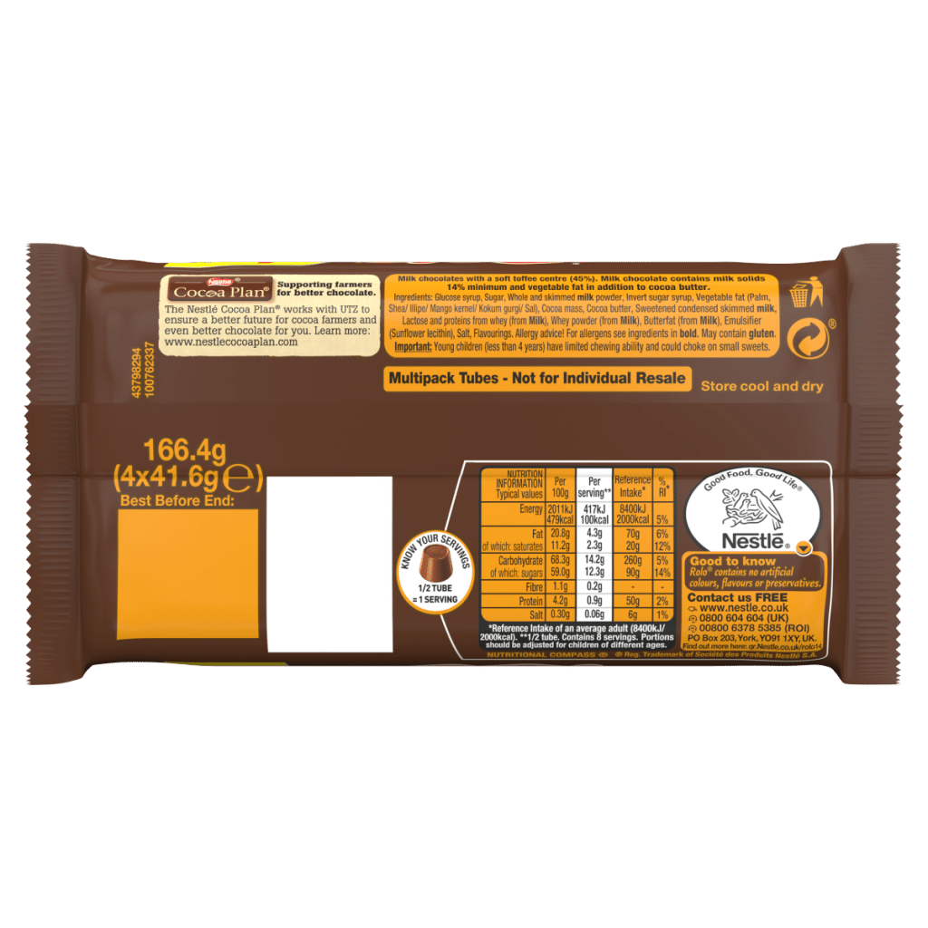 Rolo Milk Chocolate & Caramel Multipack 41.6g 4 Pack