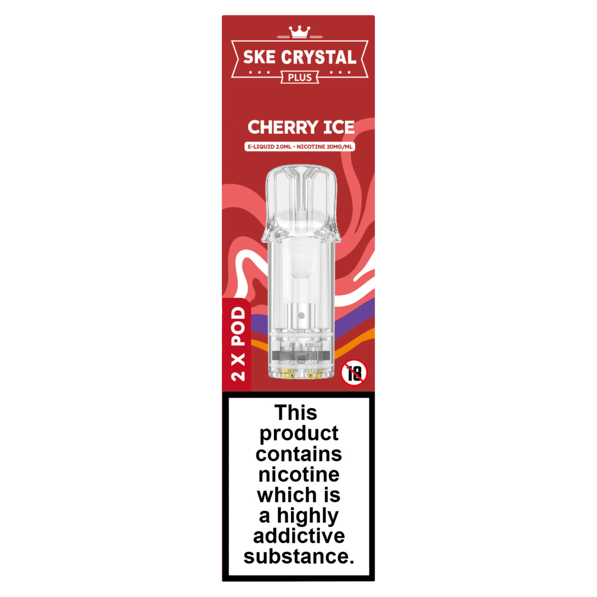 SKE Crystal Plus Cherry Ice 2 x Pod