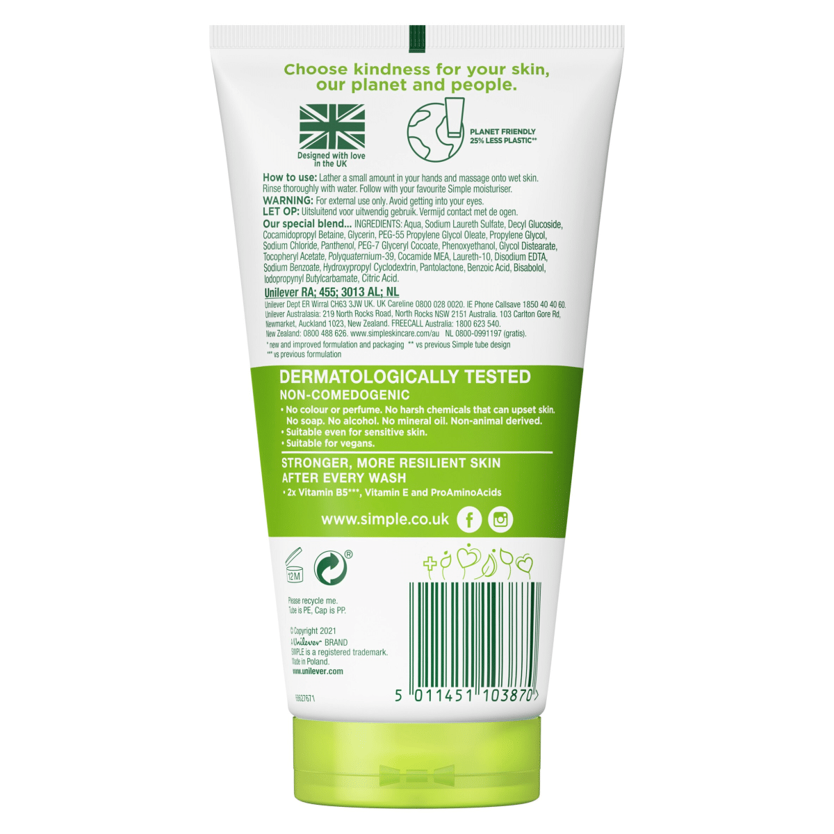 Simple Kind to Skin Facial Wash Moisturising 150 ml