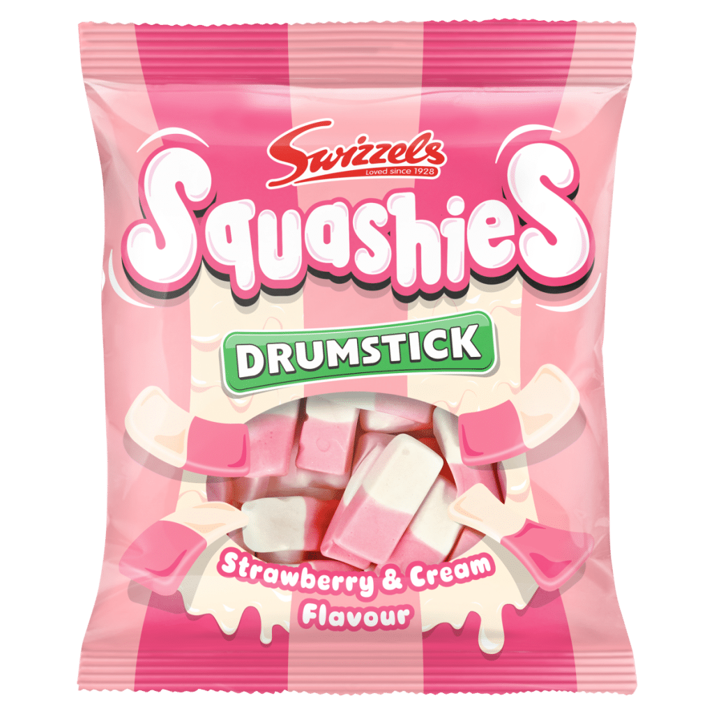 Swizzels Strawberry & Cream Flavour Squashies Drumstick 100g
