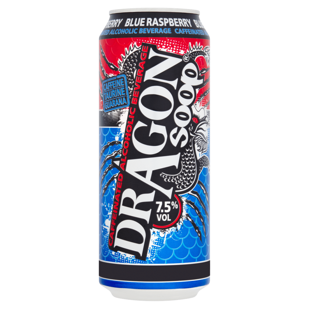 Dragon Soop Blue Raspberry Caffeinated Alcoholic Beverage 500ml