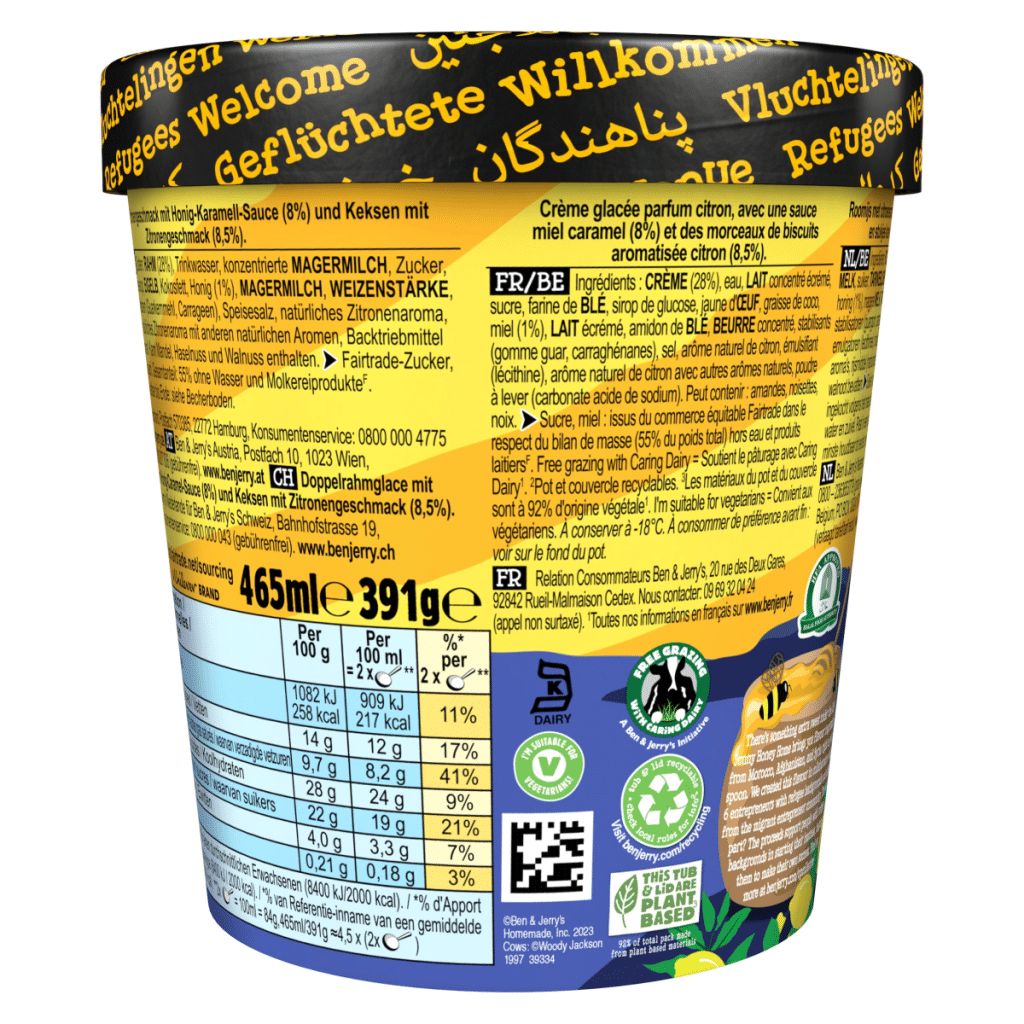 Ben & Jerry’s Sunny Honey Home Ice Cream Dessert 465 ML